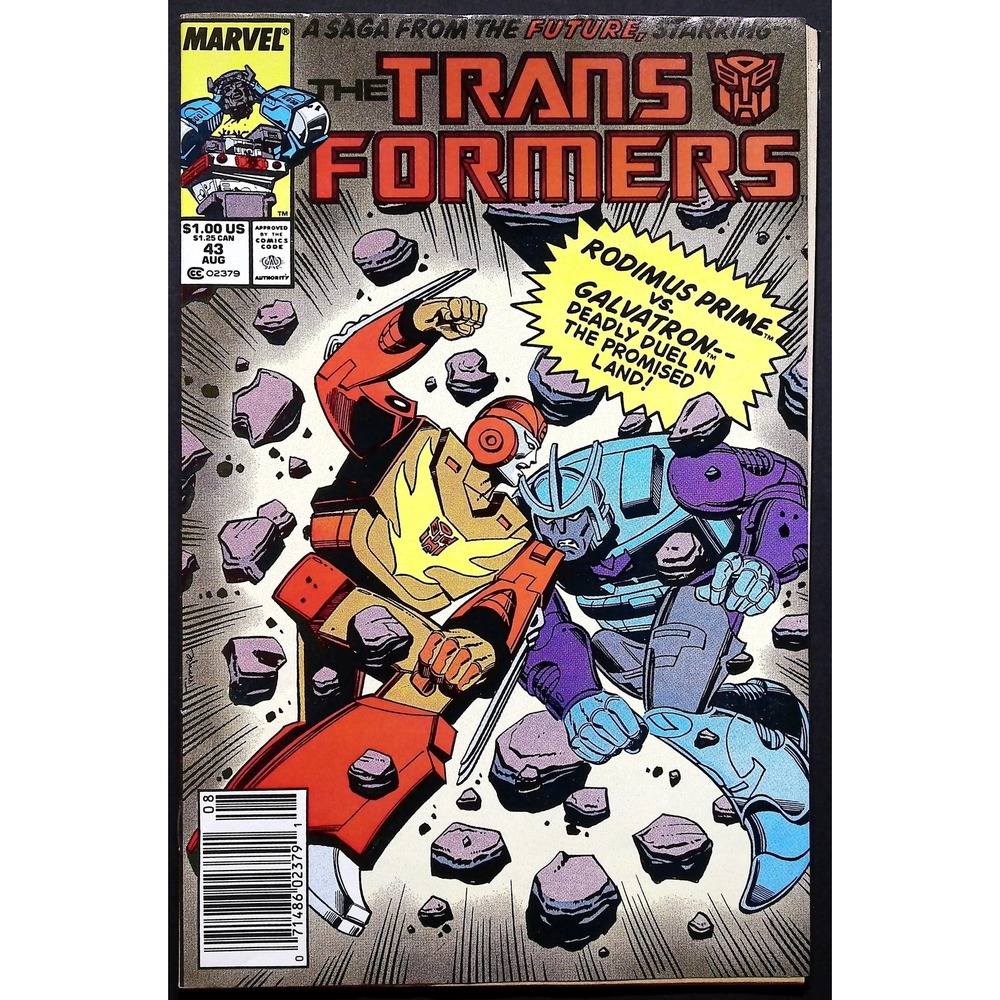 Vintage Marvel Transformers‎ Comic Book #43 Newsstand Prime vs Galvatron 1980s